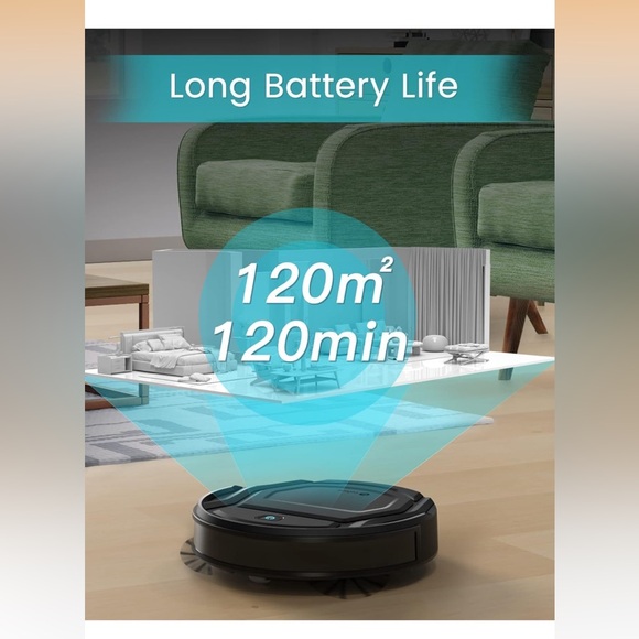 Robot Vacuum Lefant Black M210 Low Noise Tangle Free Pet Hair Wifi App Quiet OW - Picture 3 of 12